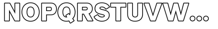 Hidone Bold Outline Font UPPERCASE