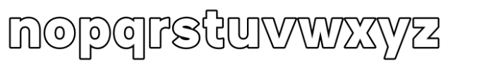 Hidone Bold Outline Font LOWERCASE