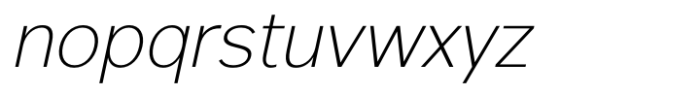 Hidone Thin Italic Font LOWERCASE
