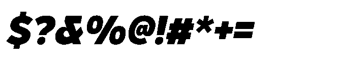 Hidophin Black Italic Font OTHER CHARS