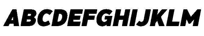 Hidophin Black Italic Font UPPERCASE