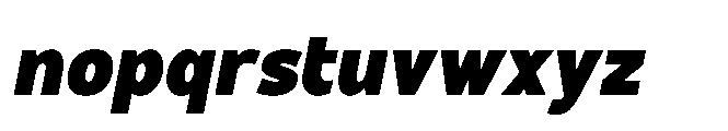 Hidophin Black Italic Font LOWERCASE