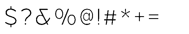 Hidophin Extra Light Font OTHER CHARS