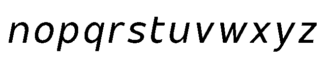 Hidophin Italic Font LOWERCASE