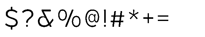 Hidophin Light Font OTHER CHARS