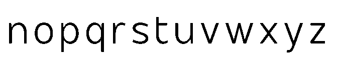 Hidophin Light Font LOWERCASE