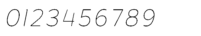 Hidophin Thin Italic Font OTHER CHARS