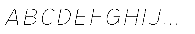 Hidophin Thin Italic Font UPPERCASE