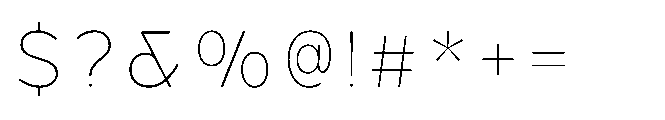 Hidophin Thin Font OTHER CHARS