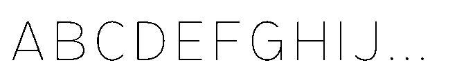 Hidophin Thin Font UPPERCASE