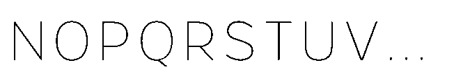 Hidophin Thin Font UPPERCASE