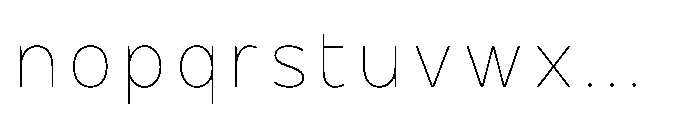 Hidophin Thin Font LOWERCASE