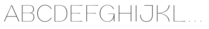 Hidoriya Thin Font UPPERCASE