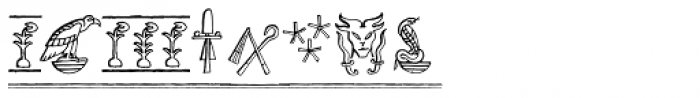 Hieroglyph Informal Font OTHER CHARS