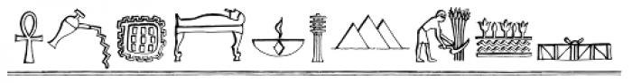 Hieroglyph Informal Font UPPERCASE
