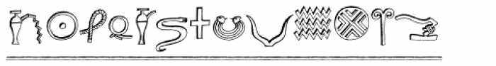 Hieroglyph Informal Font LOWERCASE