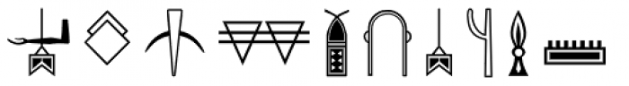 Hieroglyph J Regular Font OTHER CHARS
