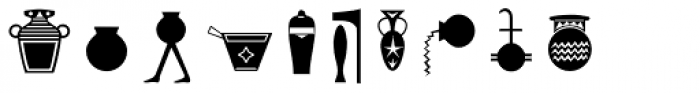 Hieroglyph J Regular Font LOWERCASE