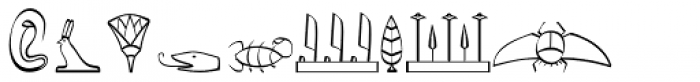 Hieroglyphic Decorative Font UPPERCASE