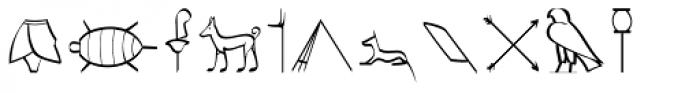 Hieroglyphic Decorative Font LOWERCASE