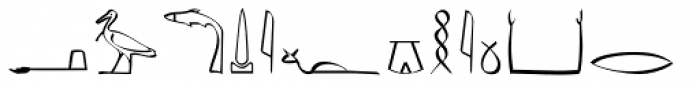 Hieroglyphic Phonetic Font UPPERCASE