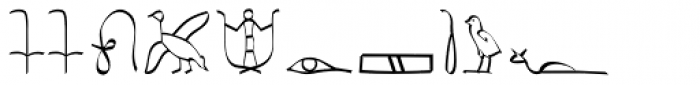 Hieroglyphic Phonetic Font UPPERCASE