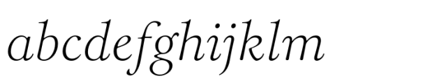 Hierophant Extra Light Italic Font LOWERCASE
