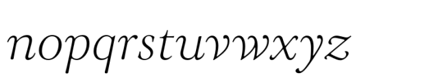 Hierophant Extra Light Italic Font LOWERCASE