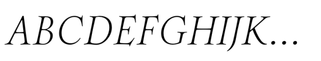 Hierophant ExtraLight Italic Font UPPERCASE