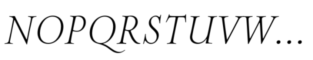 Hierophant ExtraLight Italic Font UPPERCASE