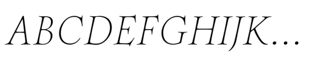 Hierophant Thin Italic Font UPPERCASE