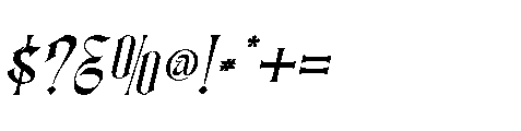 Highcrest Italic Font OTHER CHARS