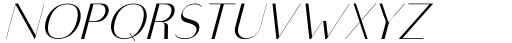 Highfield Thin Italic Font LOWERCASE