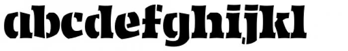Highground Stencil Regular Font LOWERCASE