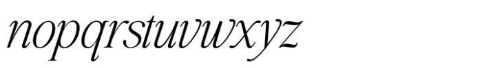 Highhope Serif Extra Light Italic Font LOWERCASE