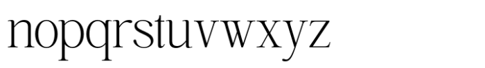 Highhope Serif Extra Light Font LOWERCASE