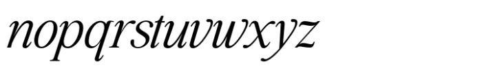 Highhope Serif Light Italic Font LOWERCASE