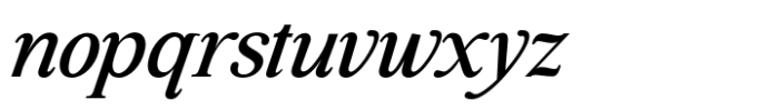 Highhope Serif Medium Italic Font LOWERCASE
