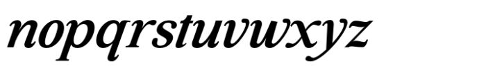 Highhope Serif Semi Bold Italic Font LOWERCASE