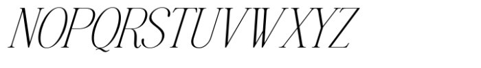 Highhope Serif Thin Italic Font UPPERCASE