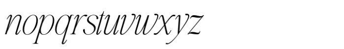 Highhope Serif Thin Italic Font LOWERCASE