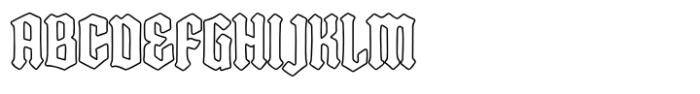 Highshade Outline Font UPPERCASE