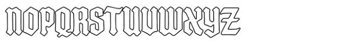 Highshade Outline Font UPPERCASE