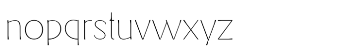 Hillgers Thin Font LOWERCASE