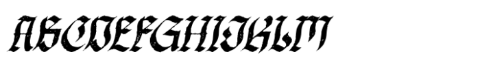 Hillyorn Blackletter Italic Textured Font UPPERCASE