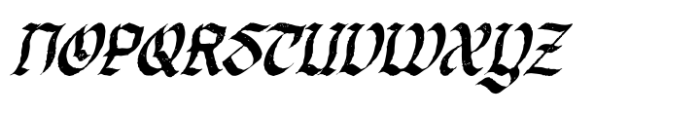 Hillyorn Blackletter Italic Textured Font UPPERCASE