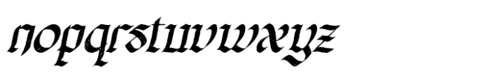 Hillyorn Blackletter Italic Textured Font LOWERCASE