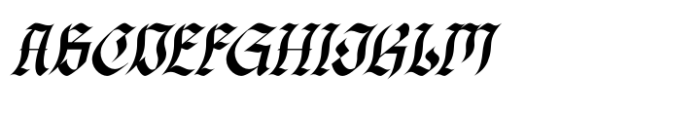 Hillyorn Blackletter Italic Font UPPERCASE