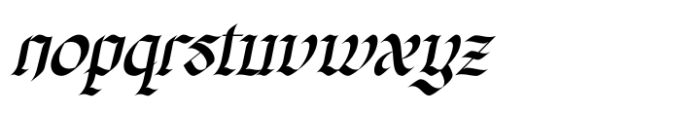 Hillyorn Blackletter Italic Font LOWERCASE
