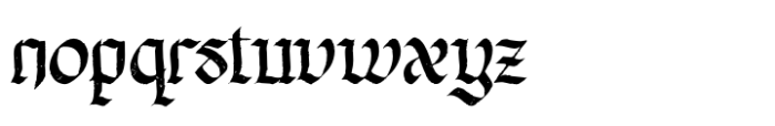 Hillyorn Blackletter Regular Textured Font LOWERCASE